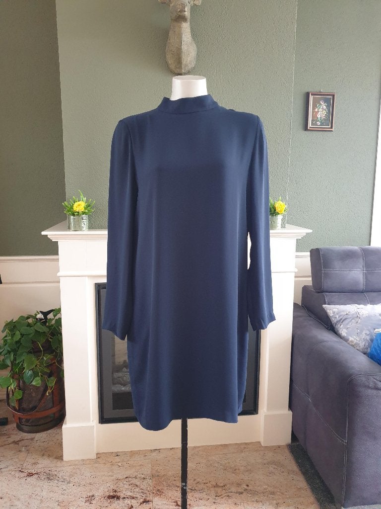 Samsoe Samsoe elegante blauwe jurk M 38 40, Maat 38/40 (M), Nieuw, Samsoe Samsoe, Boven de knie