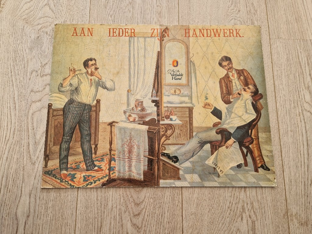 Brocante kapper spullen ter decoratie, Ophalen, Gebruikt