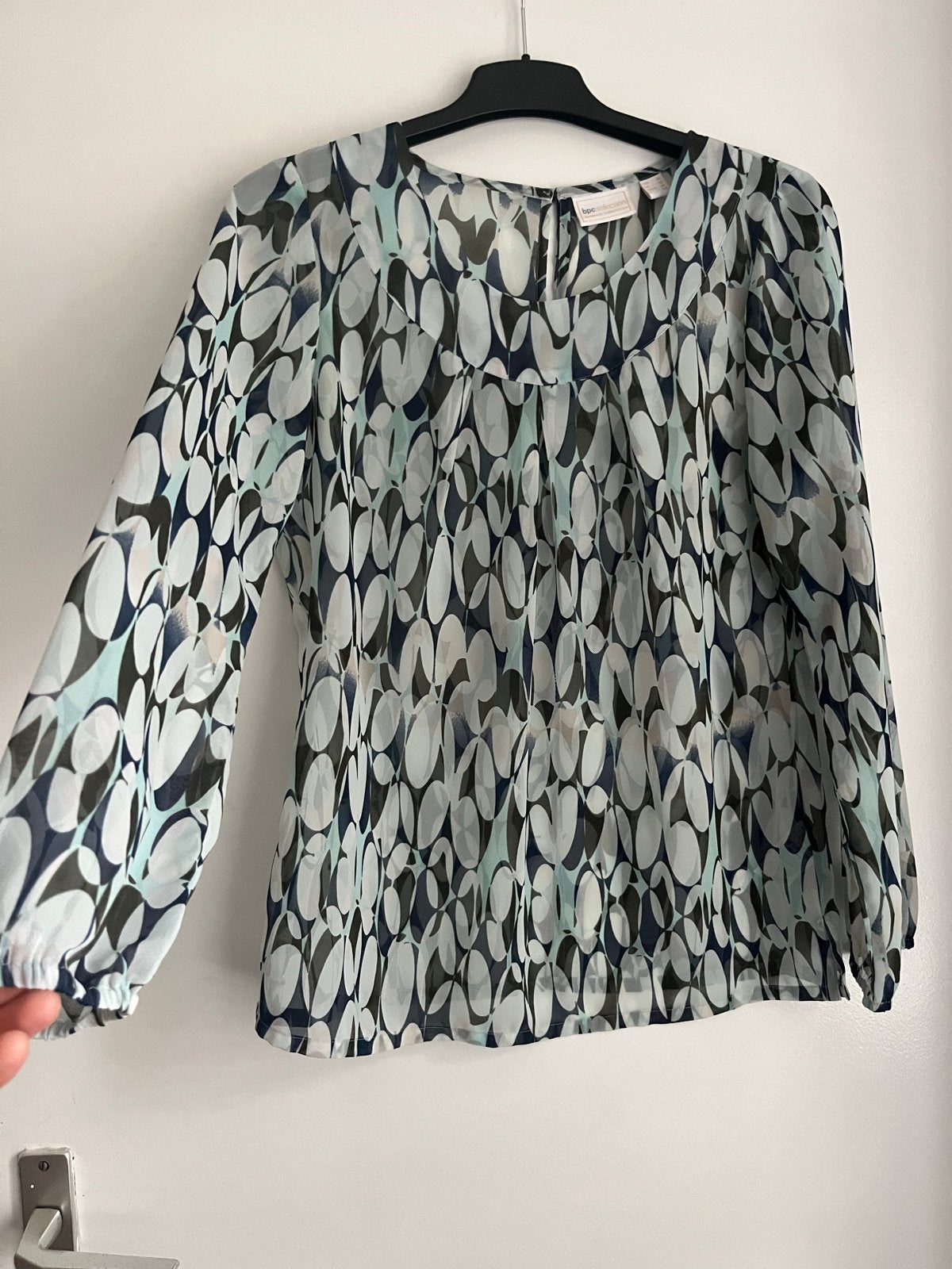 BPC Selection Blouse met Print - Maat M, Ophalen of Verzenden, Zo goed als nieuw, Maat 38/40 (M), Blauw