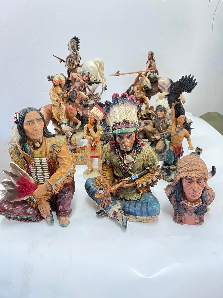 15x Native Amerikaanse Indiaan beeldjes 🛶🏜️, Verzamelen, Beelden en Beeldjes, Ophalen, Zo goed als nieuw