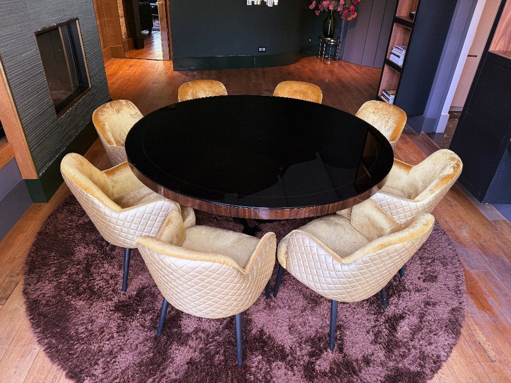 Rond hoogpolig vloerkleed Ø ca. 320 cm – bruin, Ophalen, Gebruikt, Bruin, Rond