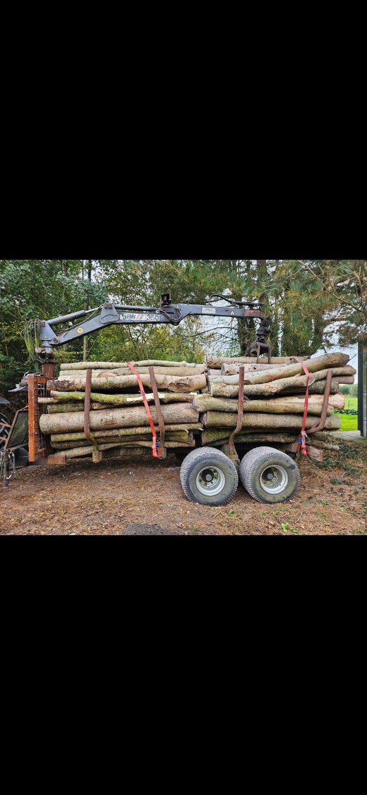 Brandhout/stamhout/rondhout, Tuin en Terras, 6 m³ of meer, Verzenden, Stammen