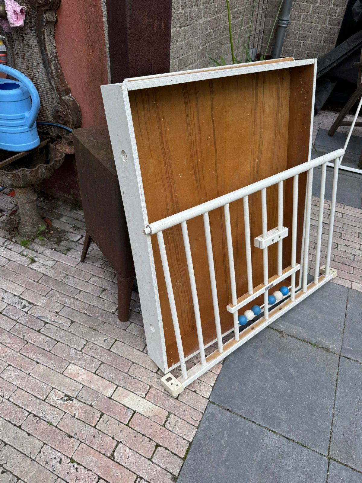 Witte  box met lade en schoolbord achterkant, Ophalen, Gebruikt, Lade