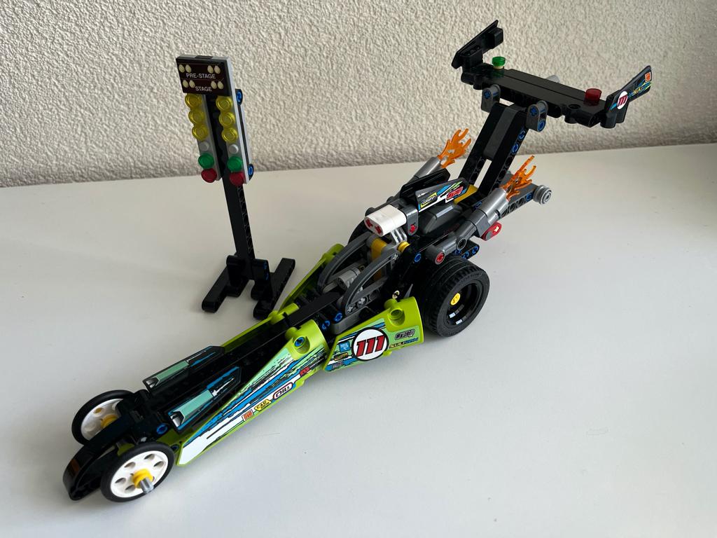 Lego Technic 42103 dragster / drag racer, Ophalen of Verzenden, Gebruikt, Complete set, Lego