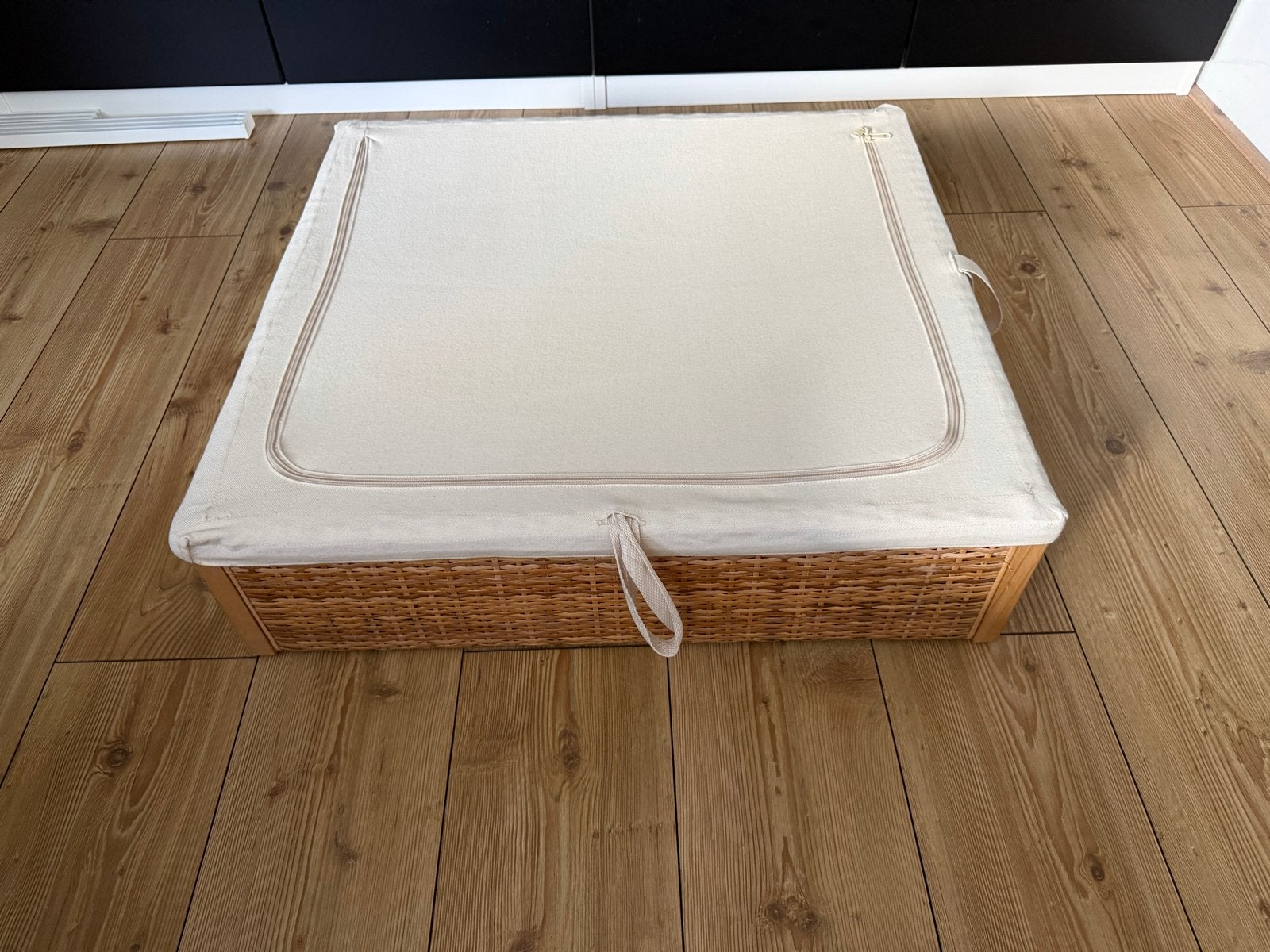 4 Rotan opbergmanden voor onder bed - 66x70x20 cm, Ophalen, Overige materialen, 50 tot 100 cm, Zo goed als nieuw
