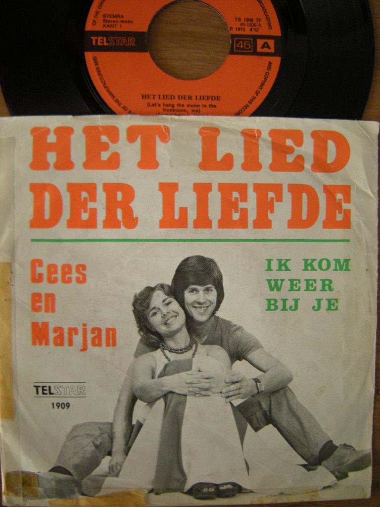 Cees en Marjan (Het Lied Der Liefde) telstar, Gebruikt, Ophalen of Verzenden, 1970 - 1979, Pop