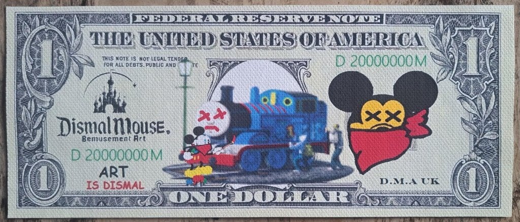 Banksy - kunstenaar  1974  DISMAL MOUSE....., Ophalen of Verzenden, Portret en Figuren, Overige techniek