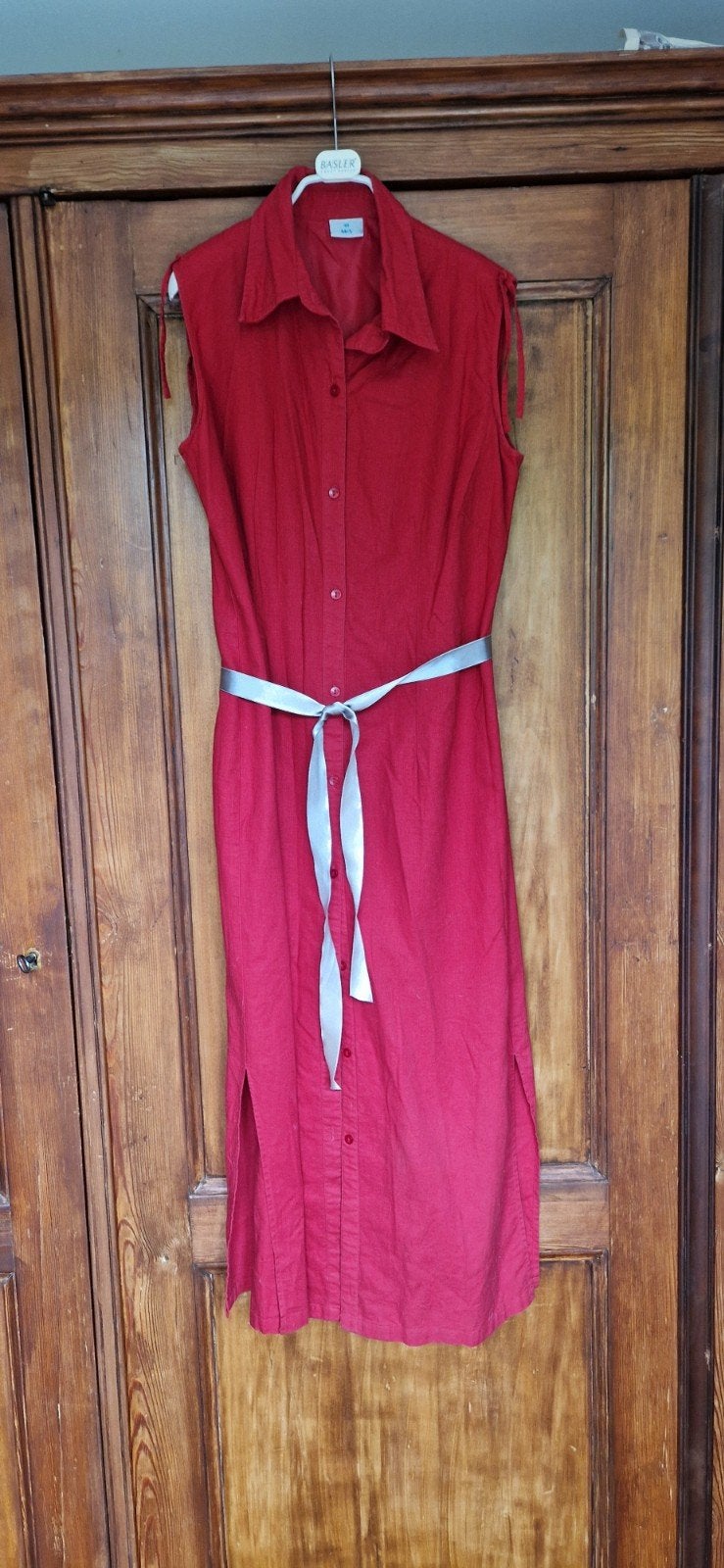 Rode mouwloze jurk van M&S, maat 40, Kleding | Dames, Jurken, Maat 38/40 (M), Ophalen of Verzenden, Zo goed als nieuw, M&S