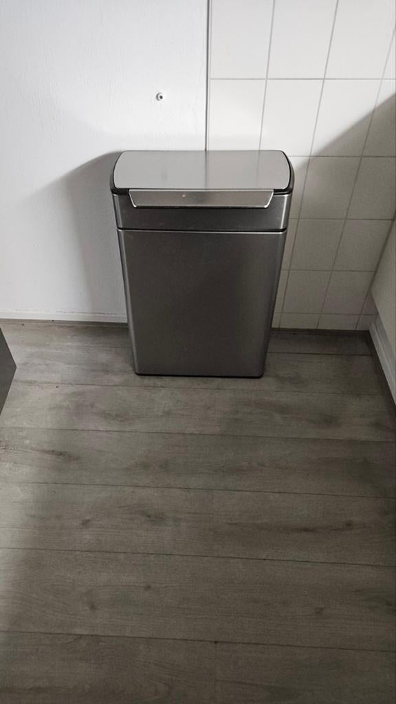 SimpleHuman RVS prullenbak touchbin, Ophalen, Gebruikt, 50 tot 75 cm, 20 tot 30 liter