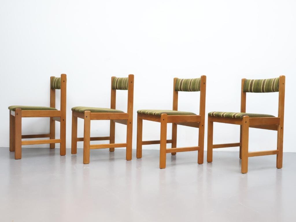 Set Deense eetkamerstoelen | Teak | Groen | Findahls mobler, Ophalen, Overige kleuren, Zo goed als nieuw, Findahls Mobler