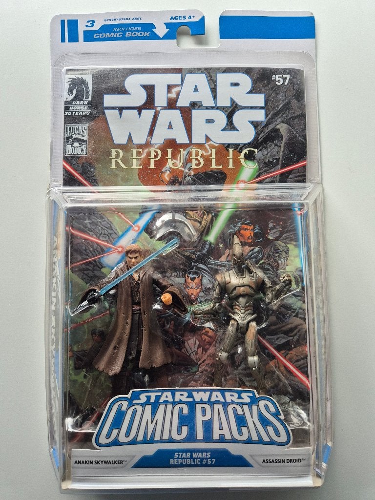 Star Wars TLC Blue Comic Pack Anakin & Assassin Drod, Ophalen of Verzenden, Nieuw, Actiefiguurtje
