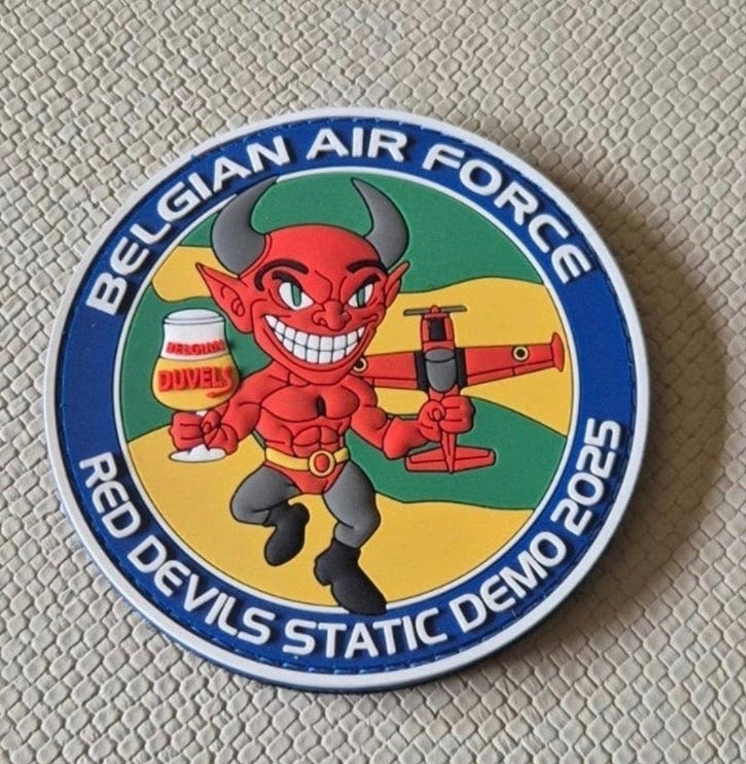 Patch Red Devils Static Demo 2025., Ophalen of Verzenden, Luchtmacht, Embleem of Badge