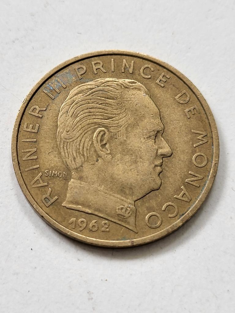 Munt Monaco 20 centimes 1962, Ophalen of Verzenden, Overige landen
