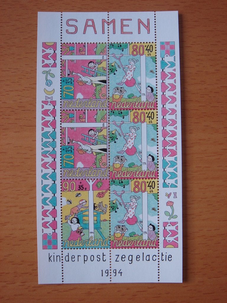 NVPH 1627 Bloc Kinderzegels Spelende kinderen 1994, Ophalen of Verzenden, Na 1940, Postfris