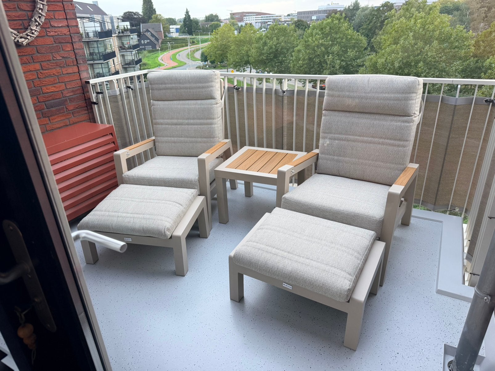Tuinset lounge nieuw  5 delig, Tuin en Terras, Bijzettafel, Loungeset, Ophalen, 2 zitplaatsen