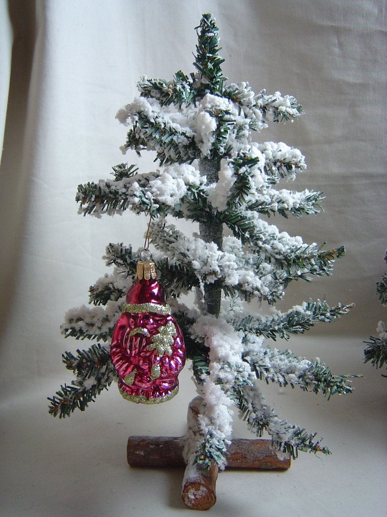 Roze glazen kerstman kerstbal, Diversen, Ophalen of Verzenden, Zo goed als nieuw