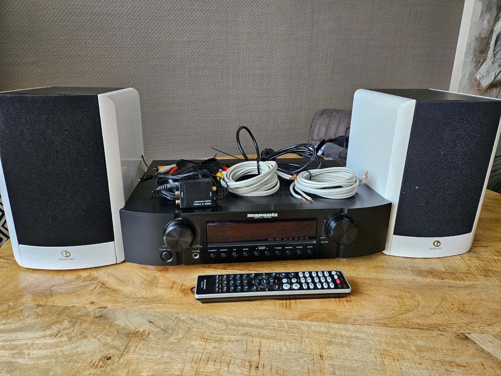 Marantz SR5023 Receiver met Boston A25 Speakers, Gebruikt, Losse componenten, Tuner of Radio, Ophalen