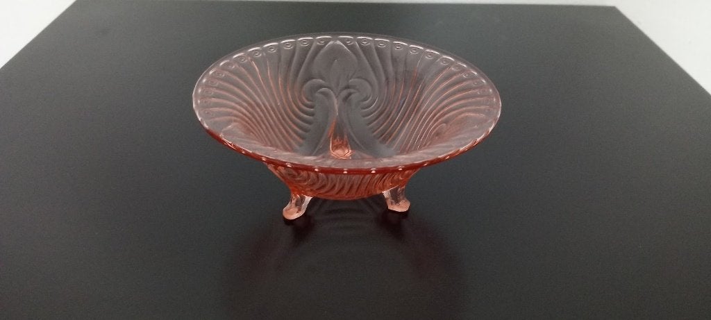 vintage roze schaalWalther & Söhne Sonnenblume Art Deco, Schaal, Rond, Ophalen of Verzenden, Glas