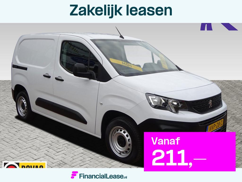 Peugeot Partner 1.5 BlueHDi 100 S&S L1 AIRCO SCHUIFDEUR CRUI, Voorwielaandrijving, Stof, Gebruikt, Wit