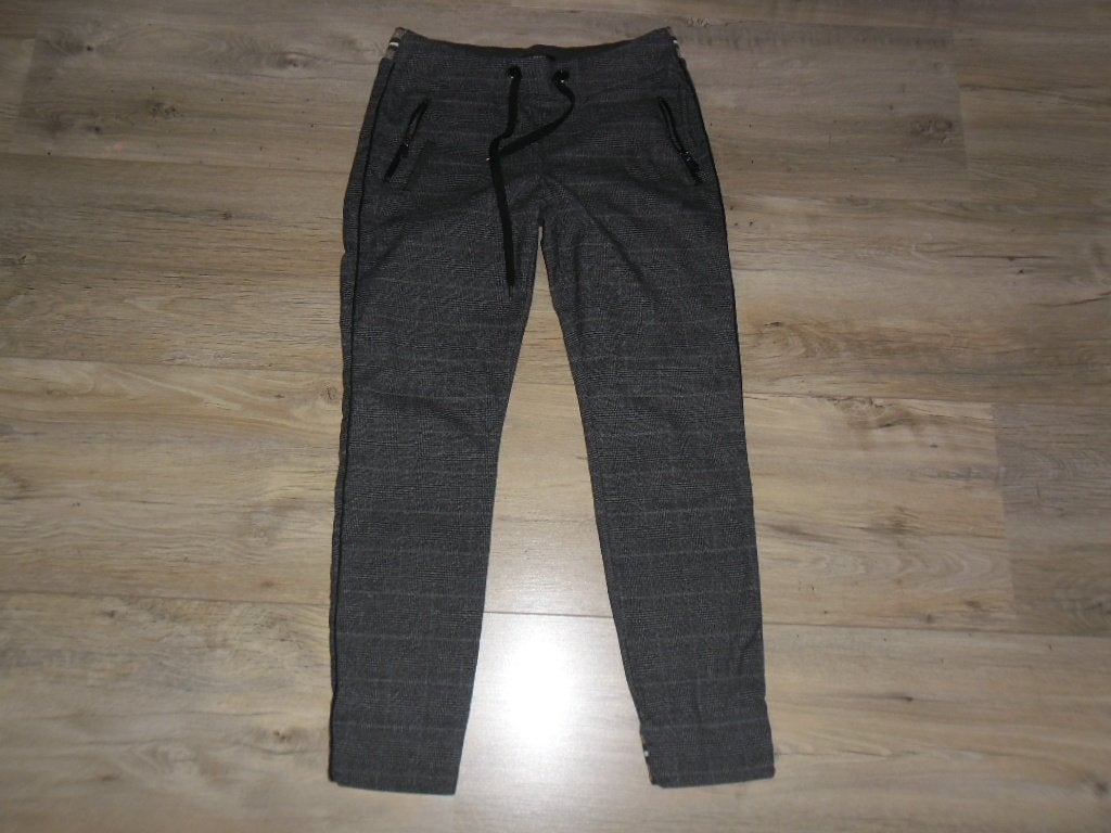 MOS MOSH Grijze Geruite Broek Met Rekbare Band Maat 38 NIEUW, Kleding | Dames, Maat 38/40 (M), MOS MOSH, Nieuw, Ophalen of Verzenden