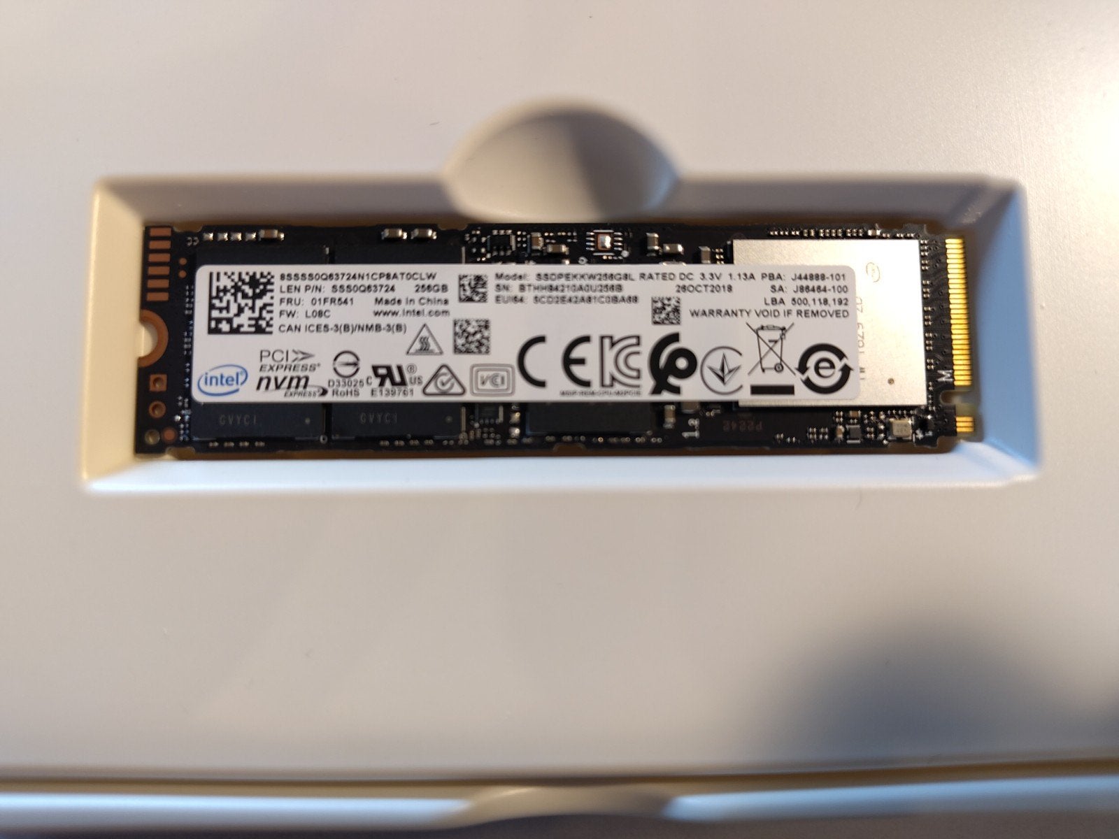 Intel NVMe SSD 256GB - Snelle Interne Opslag, Intern, 256GB, Server, SSD