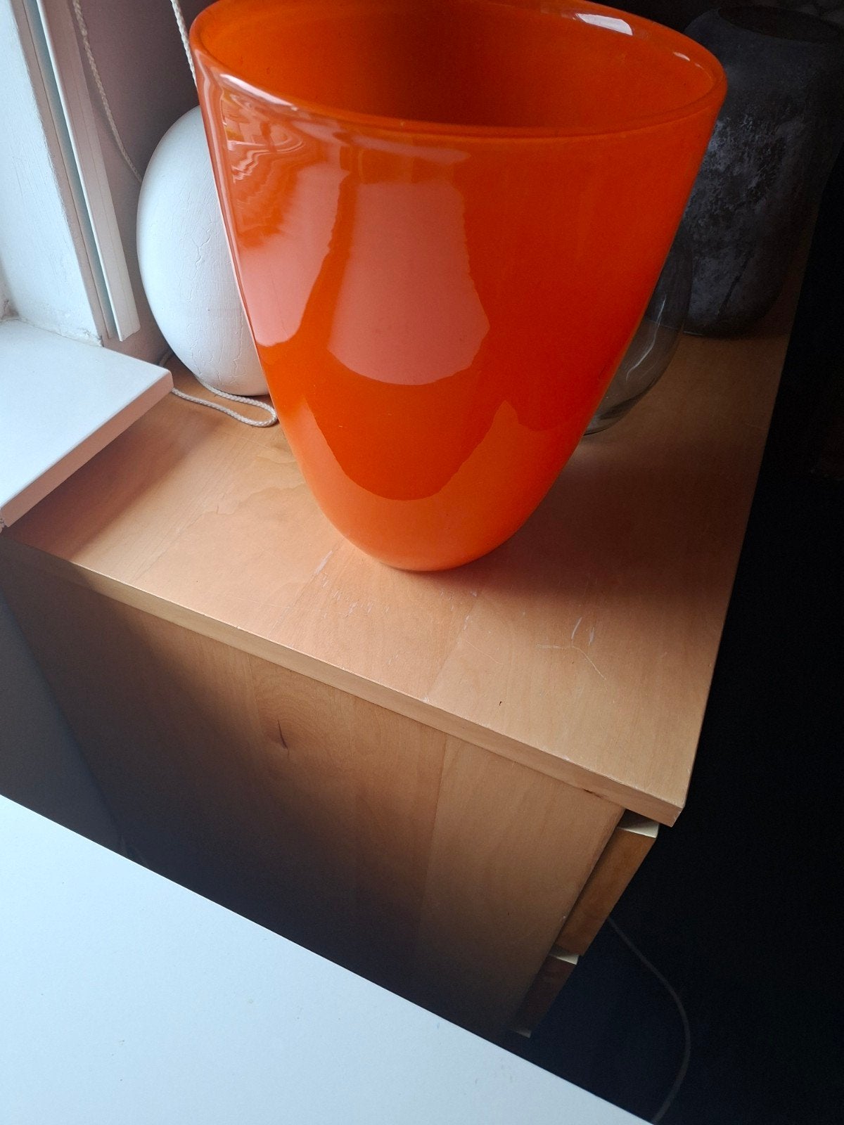 DutZ Collectie Oranje Glazen Vaas/Pot, Ophalen, 50 tot 75 cm, Oranje, Glas