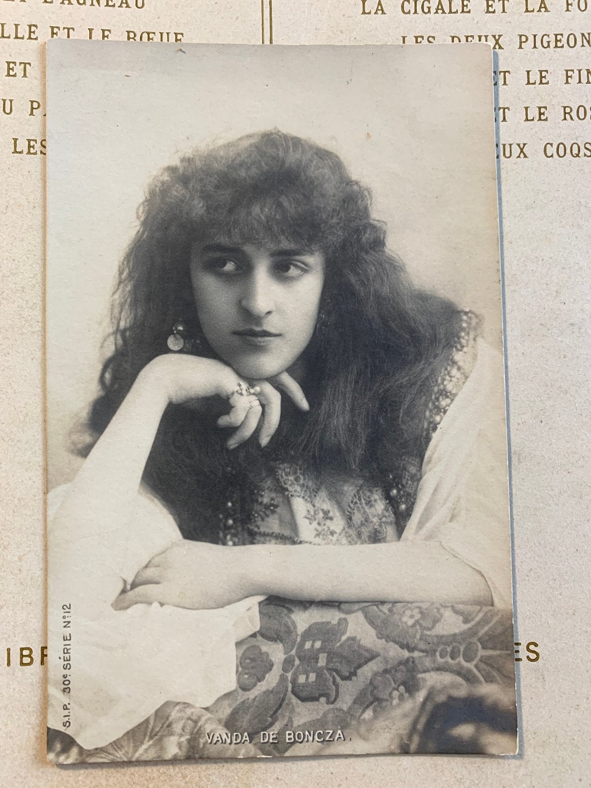 1902 Actrice - Vanda de Boncza - lang haar (SL), Ophalen of Verzenden, Voor 1920, Gelopen, Sterren en Beroemdheden