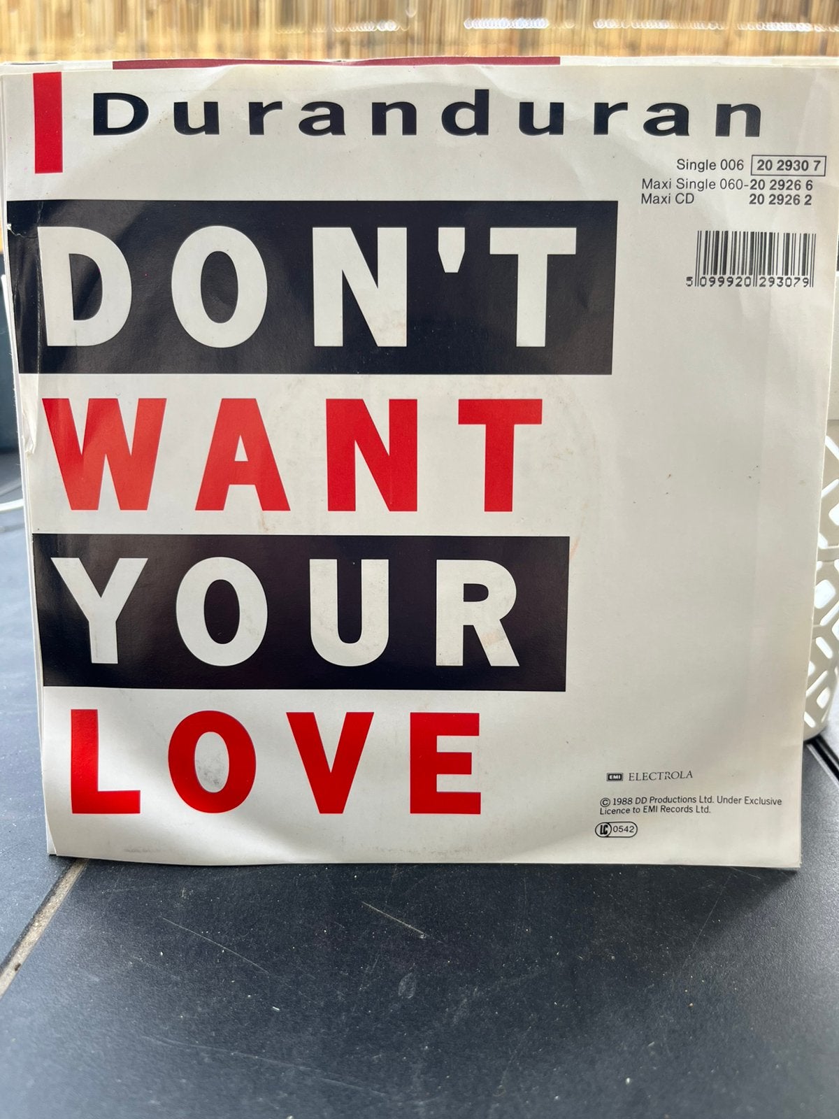 Duran Duran. Don’t want your love, Verzenden, Zo goed als nieuw
