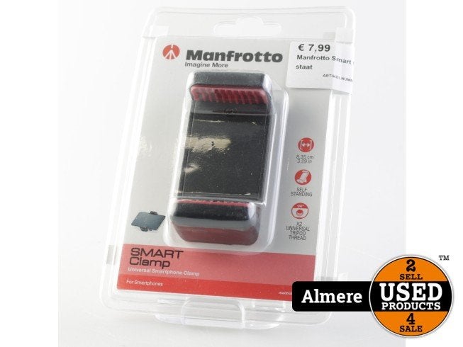 Manfrotto Smart Clamp | Nette staat, Manfrotto, Zo goed als nieuw, https://www.manfrotto.com/global/contact-us/, Via Valsugana 100, 36022 Cassola (VI), ItaliÃ«