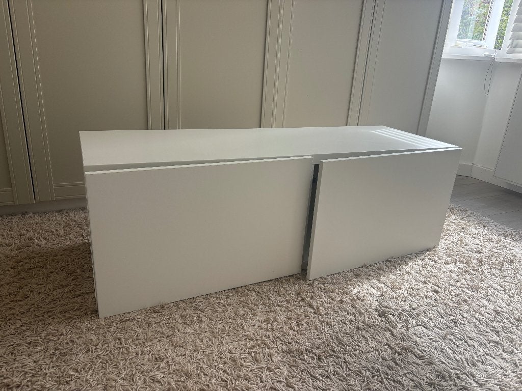 TV meubel, Besta wit 120x42x38 cm, Ophalen, 100 tot 150 cm, Zo goed als nieuw, Minder dan 100 cm