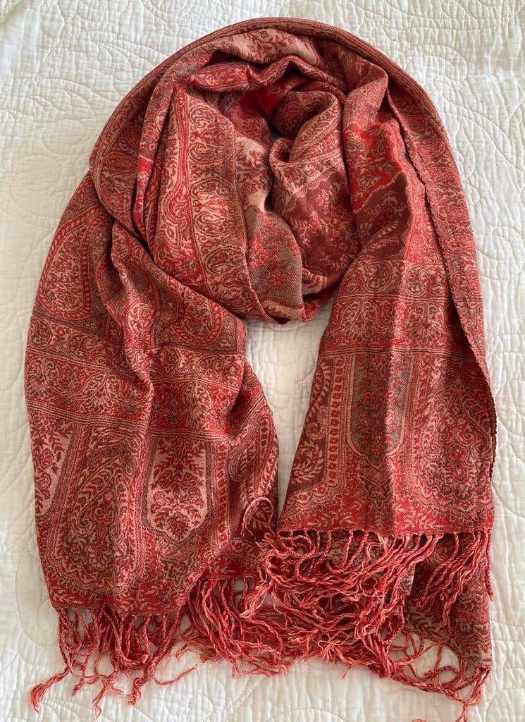 Claudia Sträter SJAAL (jacquard) mooi design Anna sissy cos, Ophalen of Verzenden, Zo goed als nieuw, Maat 38/40 (M), Sjaal