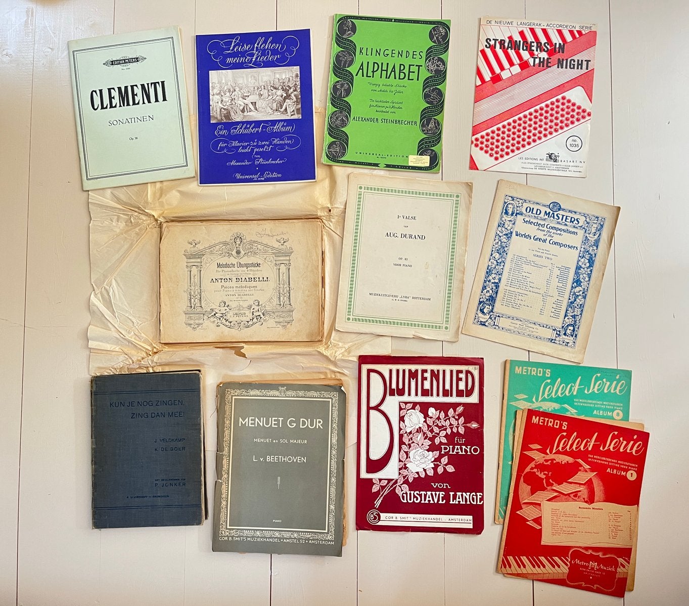 Vintage bladmuziek (diverse staten), Muziek en Instrumenten, Bladmuziek, Gebruikt, Klassiek, Ophalen of Verzenden, Thema