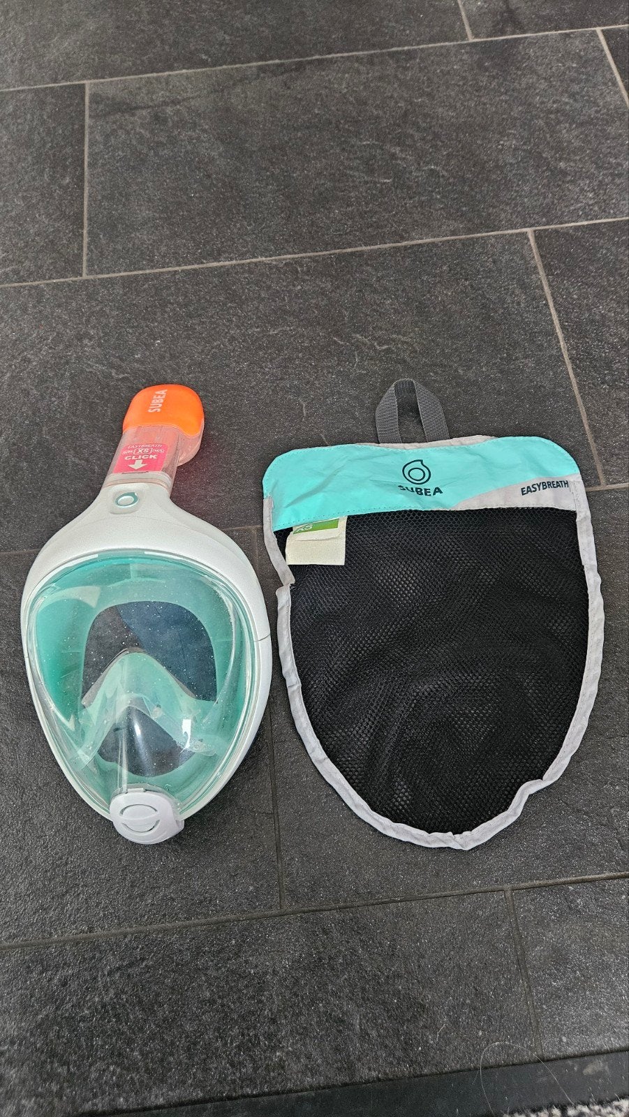 Snorkelmasker XS voor kinderen 8-10 jaar - Suboea Easybreath, Ophalen, Gebruikt, Snorkelmasker