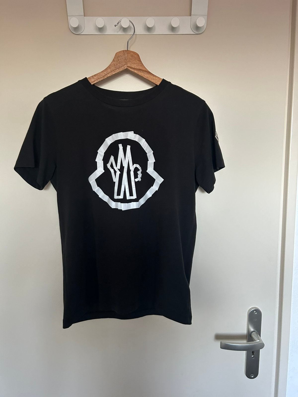 Zwart moncler enfant shirt (maat:164), Verzenden, Zo goed als nieuw, Overige maten, Zwart
