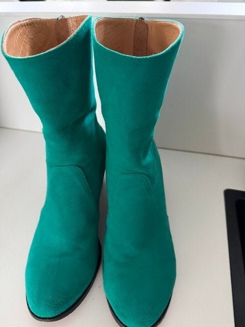 Suzani enkellaarsjes, Ophalen of Verzenden, Zo goed als nieuw, Groen, Lage of Enkellaarzen