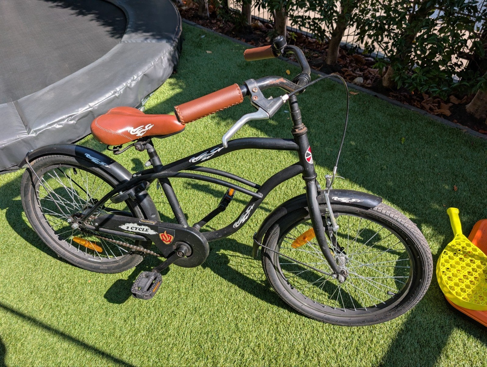 Stoere zwarte 2Cycle 20inch kinderfiets, Gebruikt, Ophalen, 2cycle, Terugtraprem