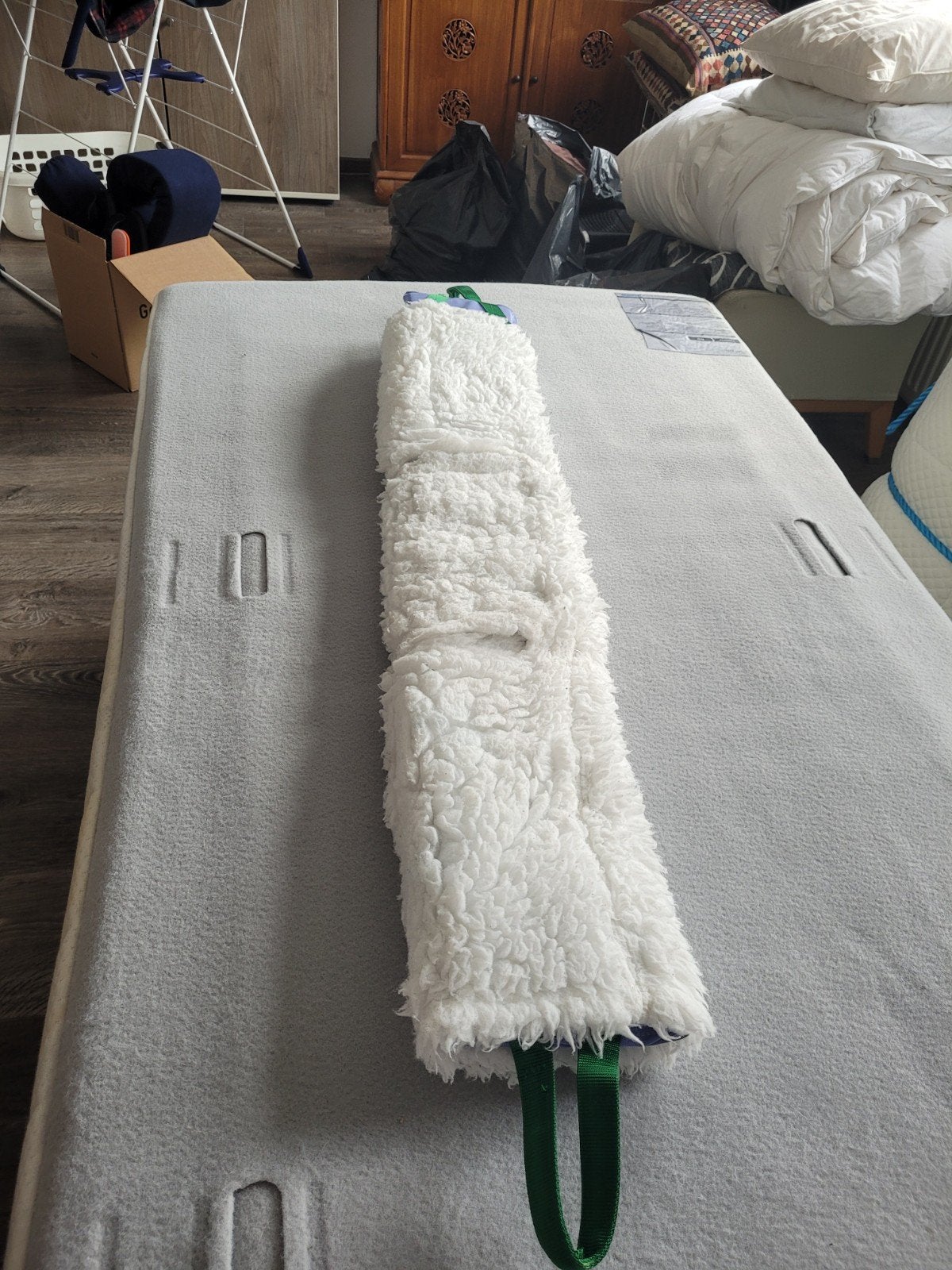 Tilband voor een stalift kleur blauw met schapenvacht voor c, Ophalen of Verzenden