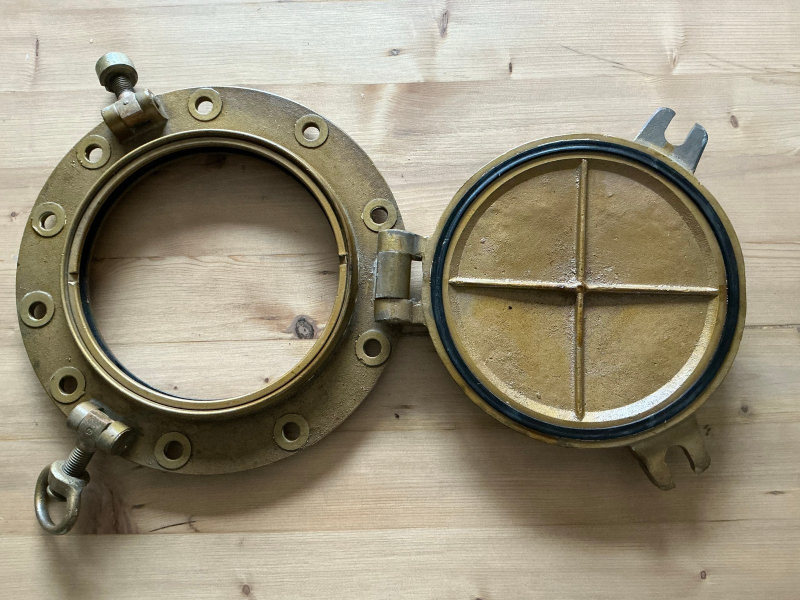 Messing patrijspoort zonder glas, Watersport en Boten, Ophalen, Gebruikt, Overige typen