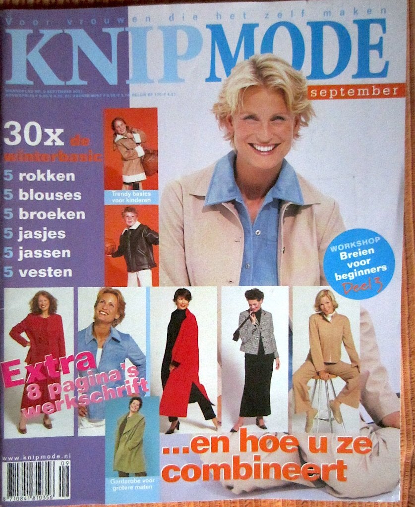 3 x KNIPMODE mooie mode maken : 9 en 10/2001 en 12/2000, Overige typen, Verzenden, Vrouw, Zo goed als nieuw