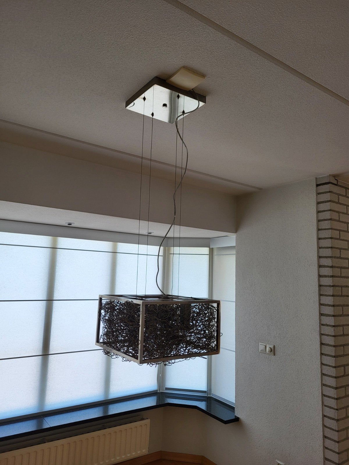 Hanglamp, Ophalen of Verzenden, Grijs, Zo goed als nieuw, Hanglamp