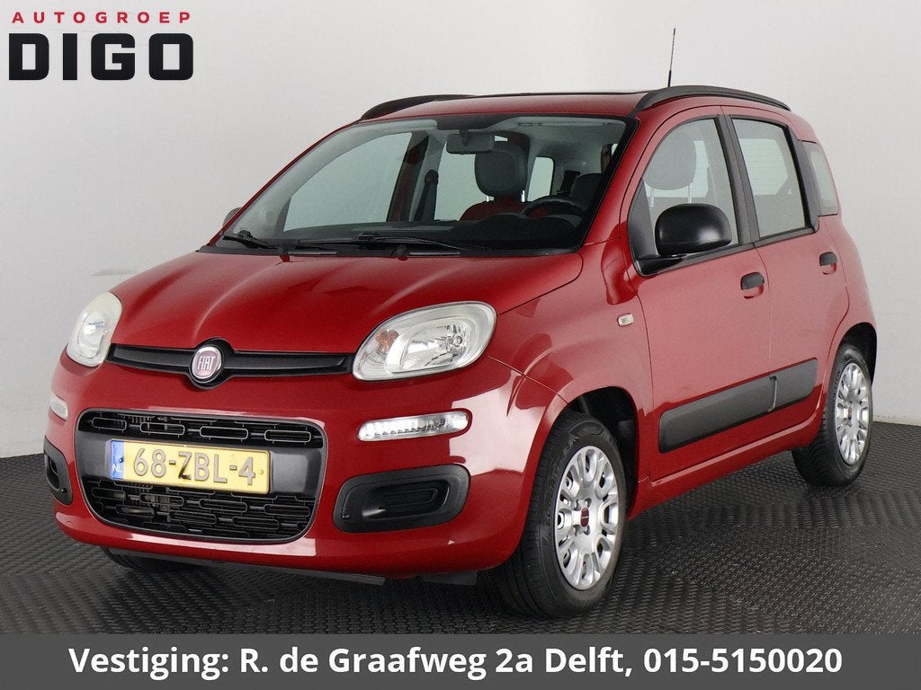 Fiat Panda 0.9 TwinAir Easy | Schuif-/Kanteldak | Airco | El, Euro 5, Zwart, Panda, Start-stop-systeem