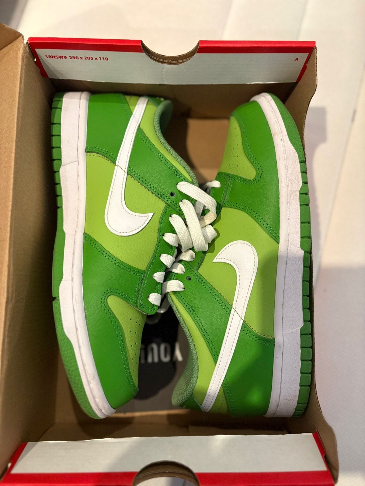 Nike Dunk Low (GS) Chlorophyll/White - Vivid Green, Ophalen, Nieuw, Sneakers of Gympen, Groen