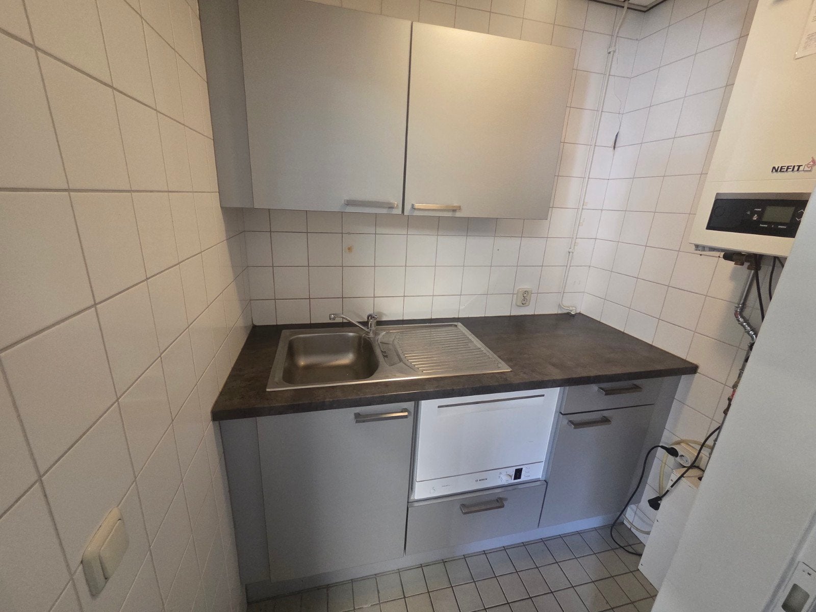 Complete keuken incl. Bosch vaatwasser & Daalderop boiler, Ophalen, Gebruikt, Enkelwandige keuken, Kunststof