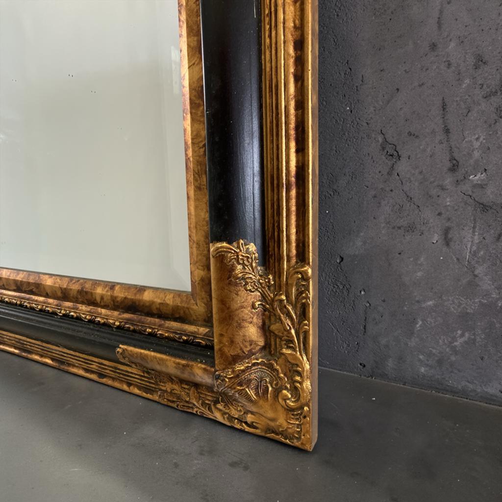 Barok spiegel, antiek model, geslepen glas, 60x139 cm, Ophalen, Rechthoekig, 50 tot 100 cm, 100 tot 150 cm