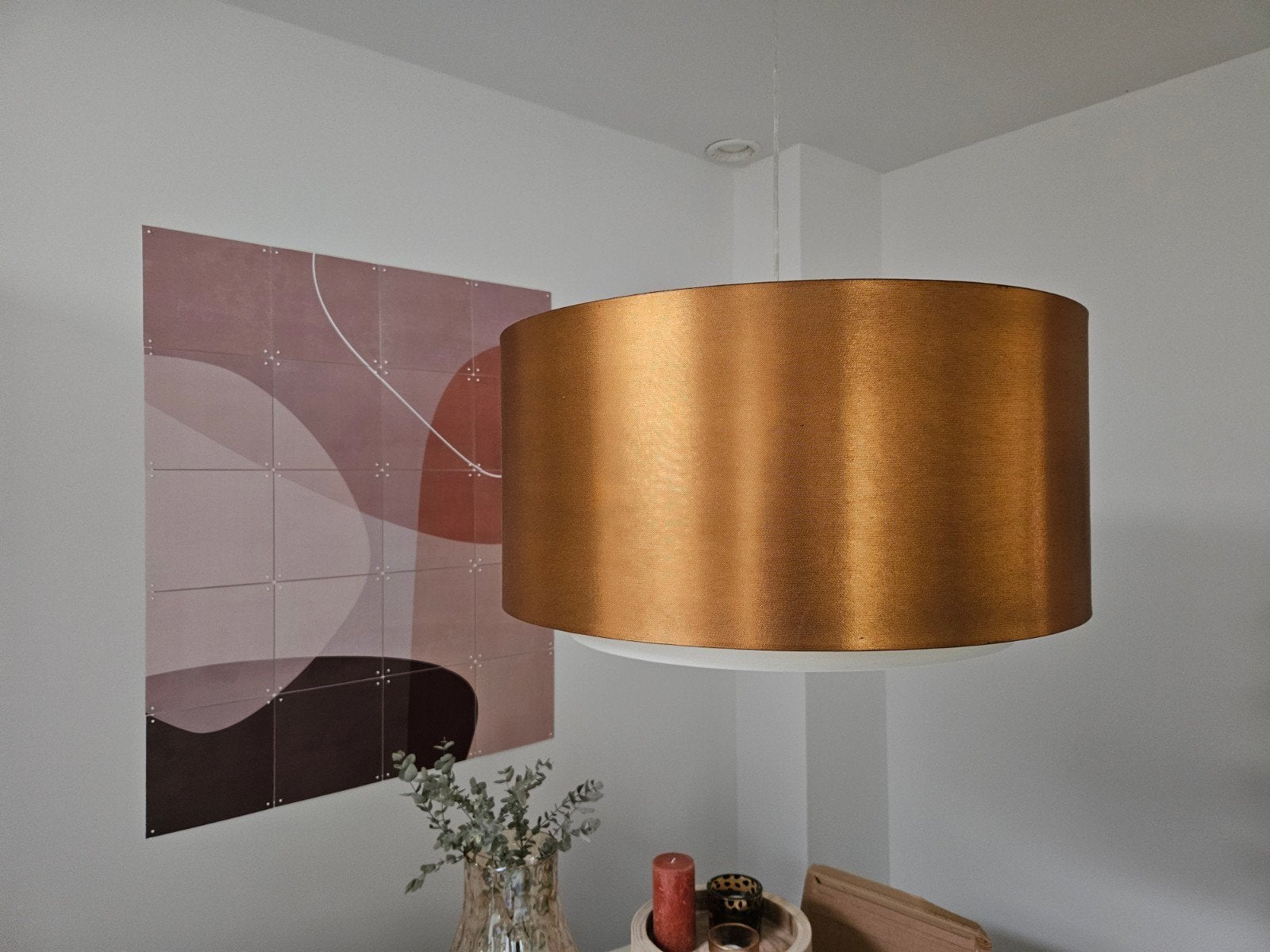 Hanglamp koper / wit, Ophalen