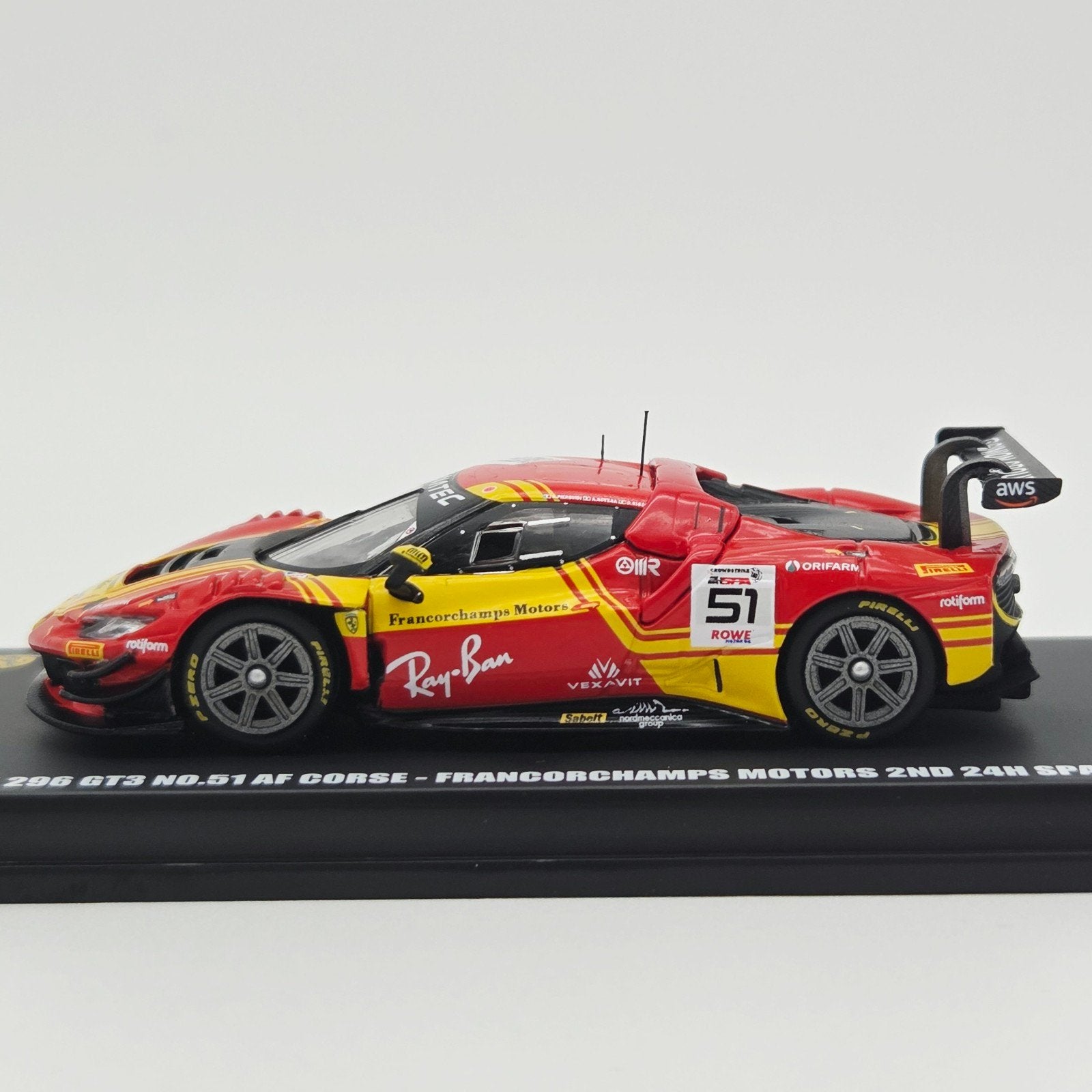 Look Smart 2024 Ferrari 296 GT3 #51 A.Rovera/D.Rigon/A.Pier, Mymodelcar@outlook.com, Auto, Ophalen of Verzenden, Look Smart