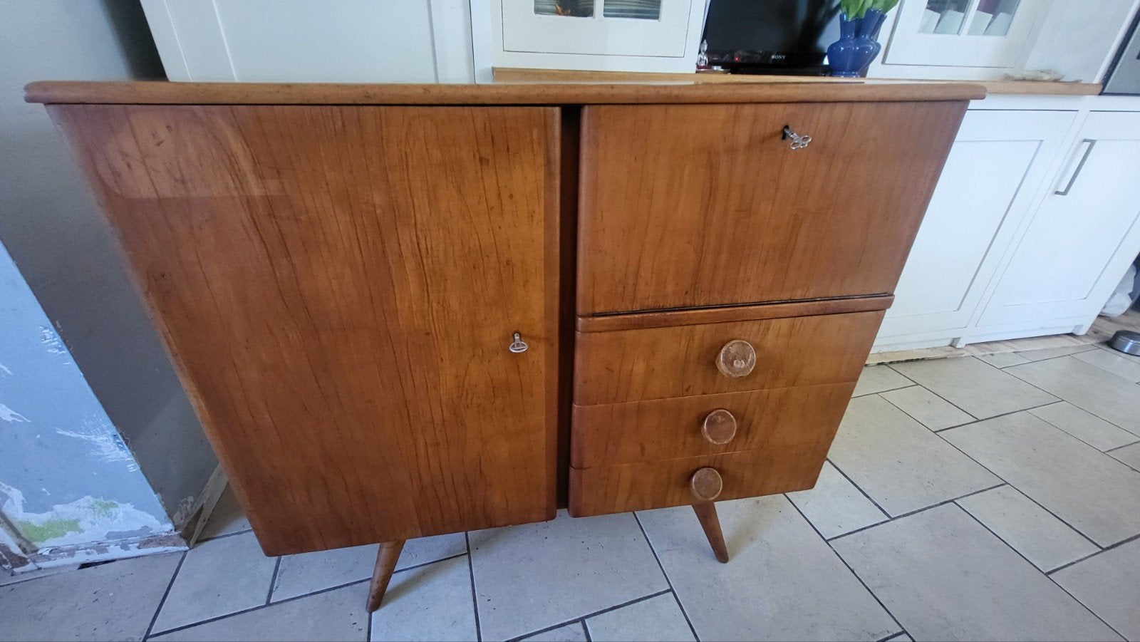 Leuke Vintage audio kastje nette staat verkerend 1950 1960, Huis en Inrichting, Ophalen, Gebruikt