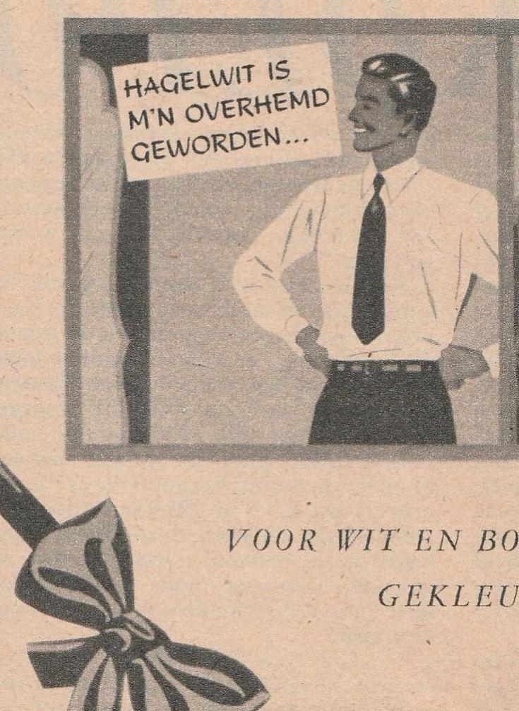 Retro reclame 1950 Castella Nijmegen wasmiddel overhemden, Verzamelen, Retro, Overige typen, Verzenden