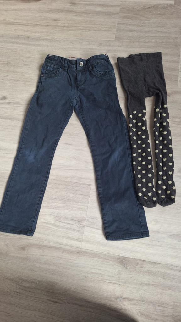 Legging en spijkerbroek maat 122/128, Ophalen of Verzenden, Gebruikt, Meisje