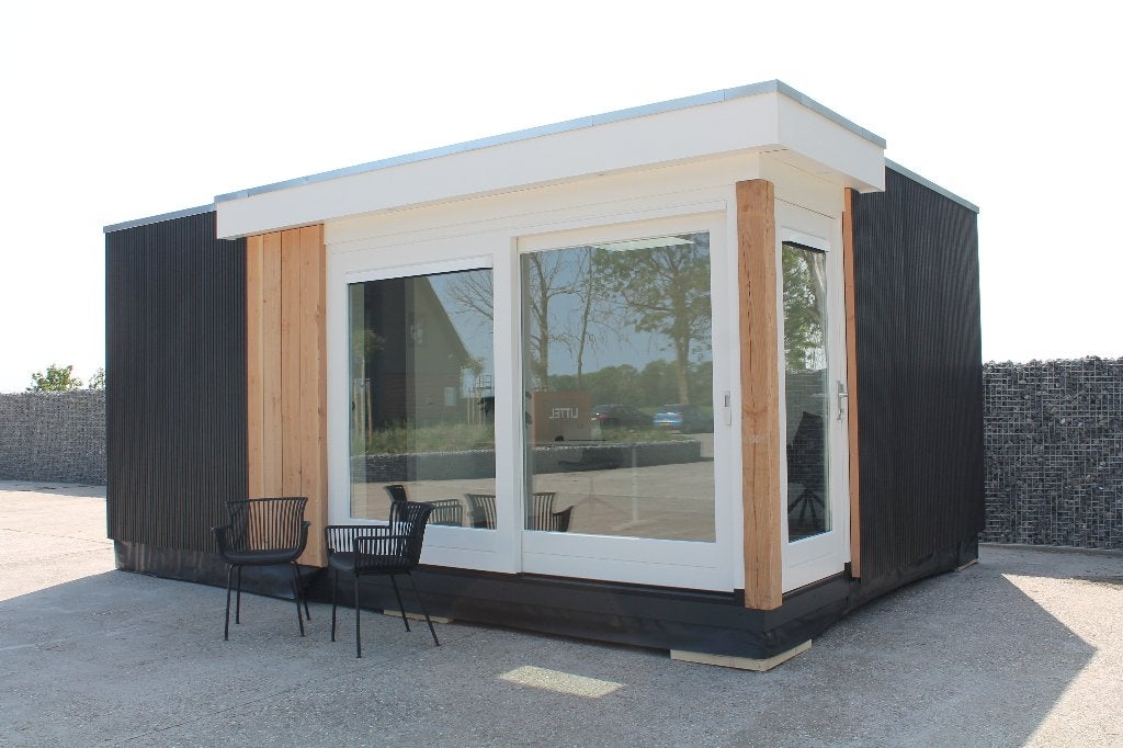 Tuinkantoor - Gastenverblijf 24m2. Instapklaar, Ophalen, Kunststof, 200 tot 400 cm, Rumpt